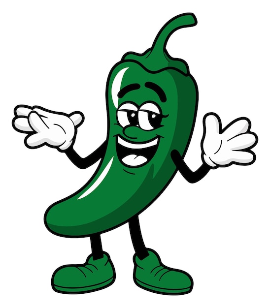Clipart de chile verde de dibujos animados