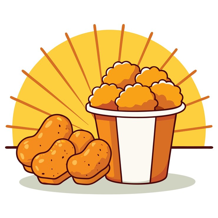 Vector el clipart del cubo de pollo frito