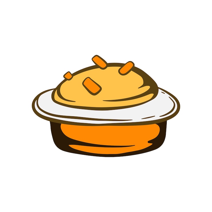 Vector clipart de cupcake dibujado a mano