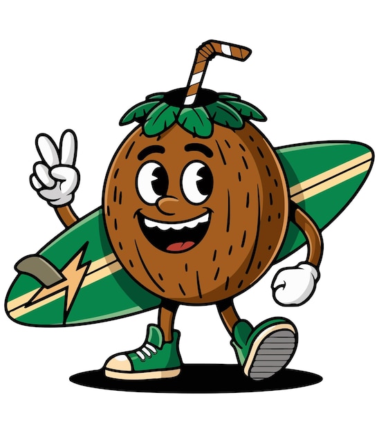 Clipart de dibujos animados de coco
