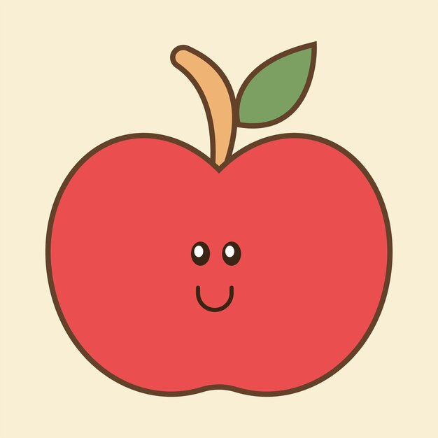 Clipart de diseño plano de Apple
