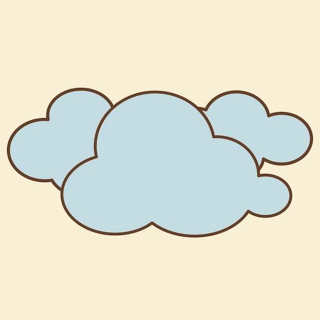 Clipart de diseño plano nublado