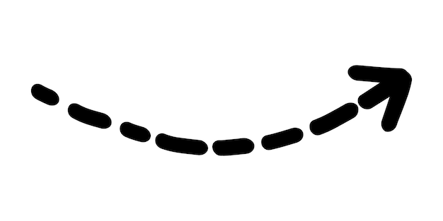 Clipart de la flecha negra con puntos