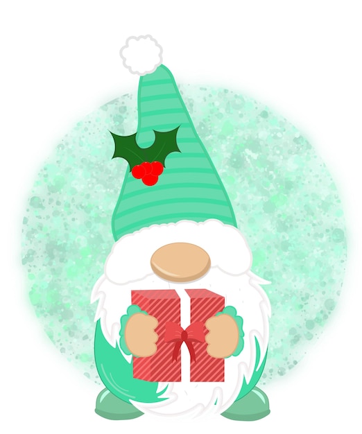 Vector clipart de gnomos navideños