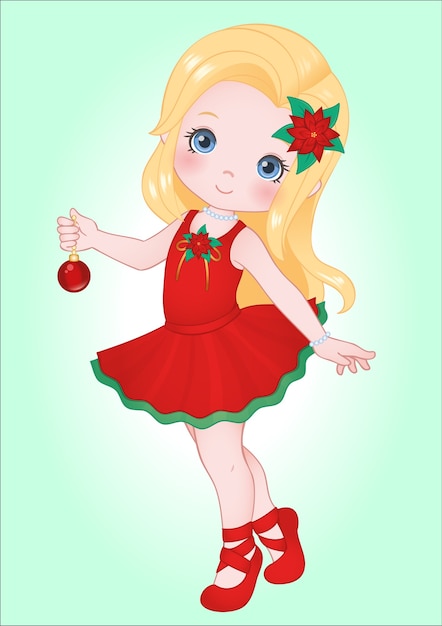 Clipart de navidad de niña