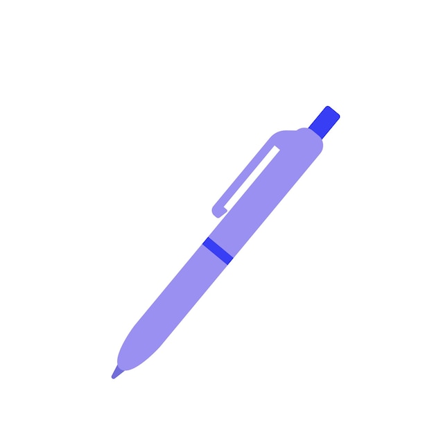 Clipart de papelería de pluma vectorial sobre un fondo blanco