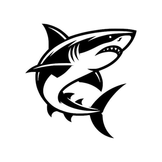 Clipart de la silueta de un tiburón