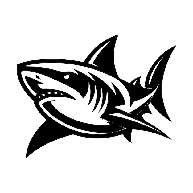 Clipart de la silueta de un tiburón