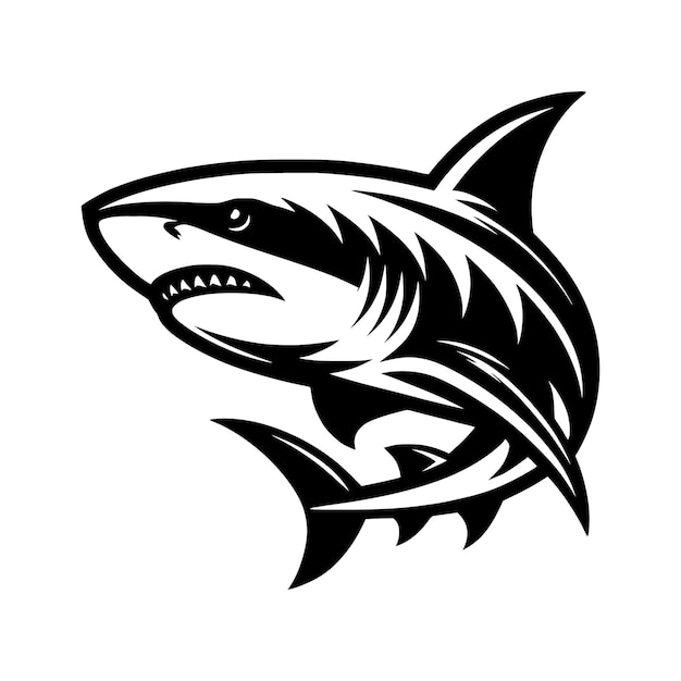 Clipart de la silueta de un tiburón