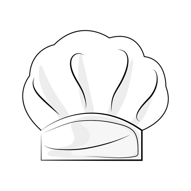 Clipart de sombrero de chef aislado en fondo blanco