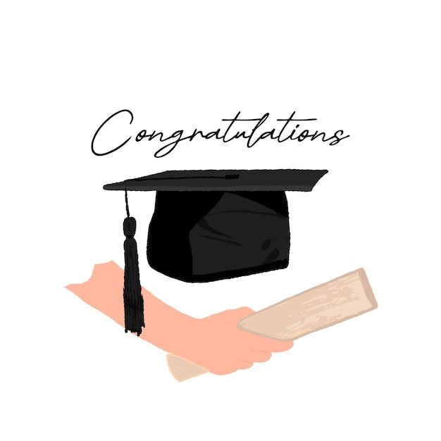 Clipart de la tapa de graduación