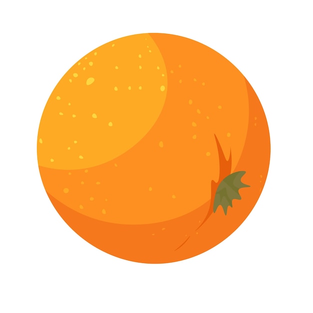 Clipart vectorial de Doodle Naranja brillante y jugoso Fácil de cambiar de color