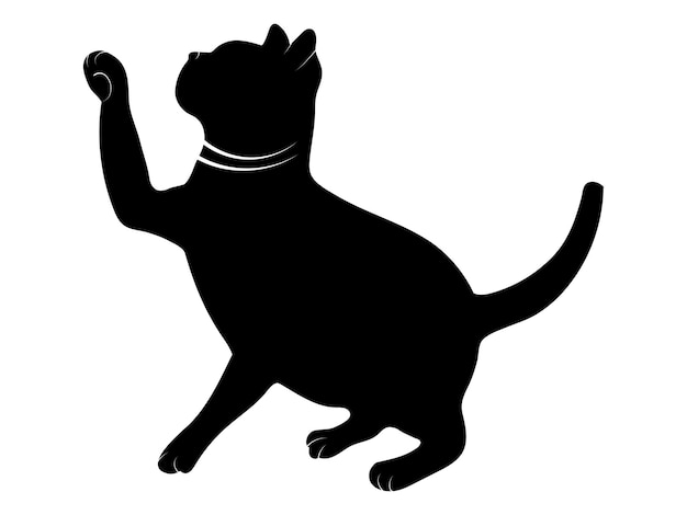 Clipart vectorial del gato juguetón EPS10