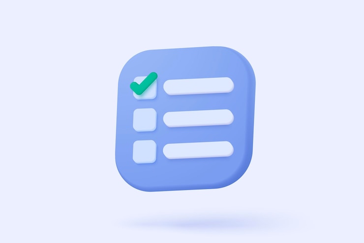 Vector clipboard gestión de tareas todo lista de comprobación trabajo eficiente en el plan de proyecto progreso rápido nivel arriba concepto asignación y examen productividad solución icono renderización vectorial 3d en fondo rosa