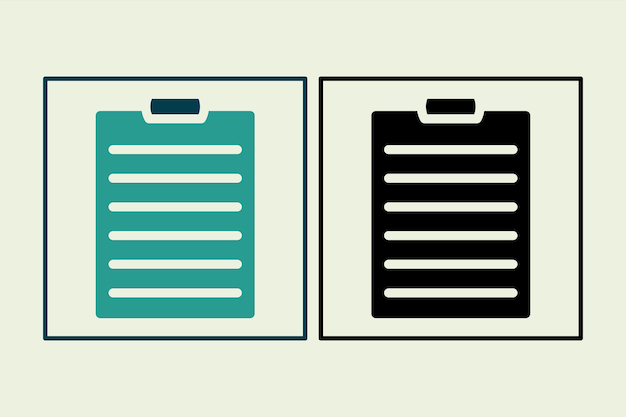 Clipboard icon icon related to UI elements suitable for web site app user interfaceselement printable etc solid icon style simple vector design editable