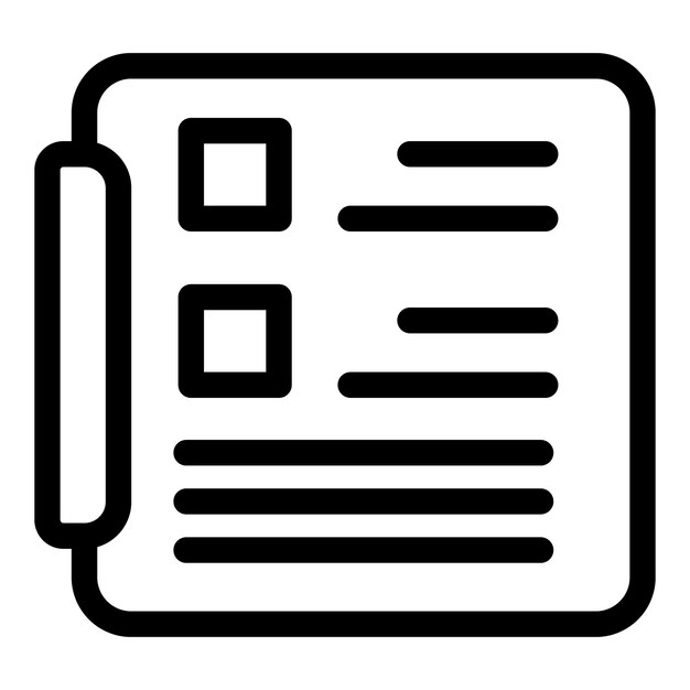 Clipboard que muestra una lista de comprobación con casillas de comprobación para la gestión de tareas