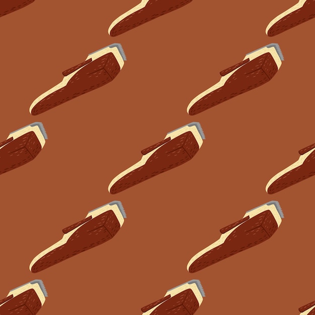 Clippers de patrones sin fisuras en elementos de peluquerías Vintage en estilo garabato