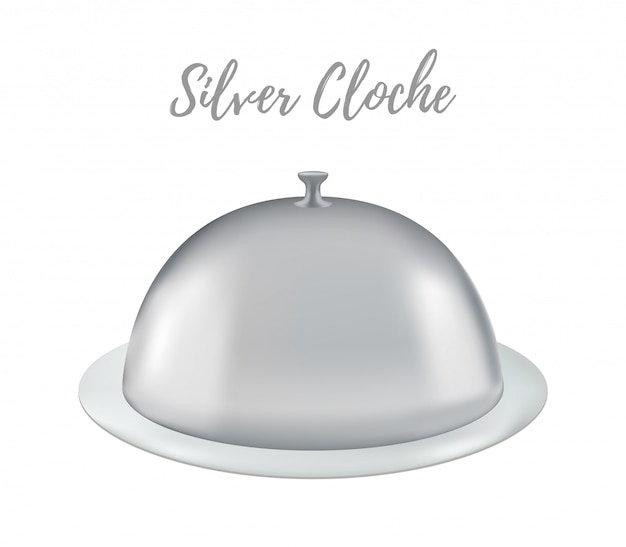 Vector cloches de plata realistas 3d