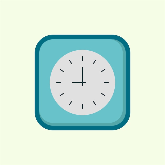Clock icon icon related to design elements suitable for web site app user interfaceselement printable etc flat icon style simple vector design editable
