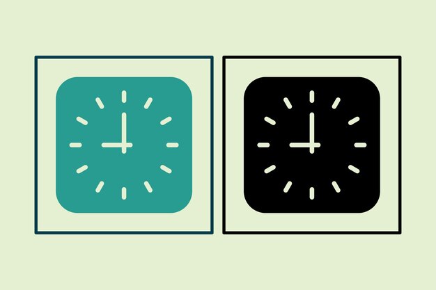 Clock icon icon related to UI elements suitable for web site app user interfaceselement printable etc solid icon style simple vector design editable