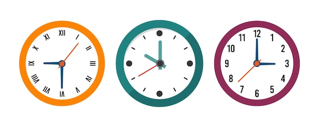 Clocks Showing Different Times