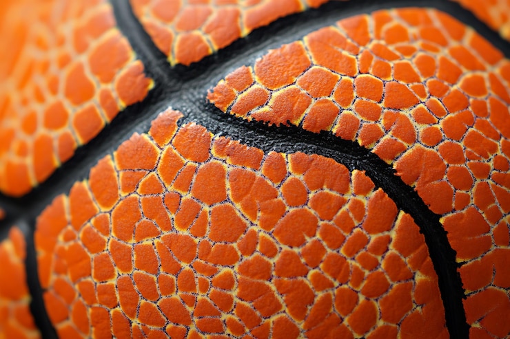 Vector cloesup o la textura naranja del baloncesto