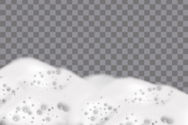 Close-up of White Soap Foam and Bubbles
