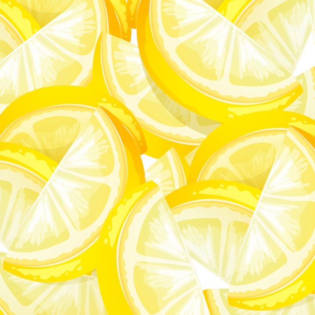 Vector close up yellow lemon template