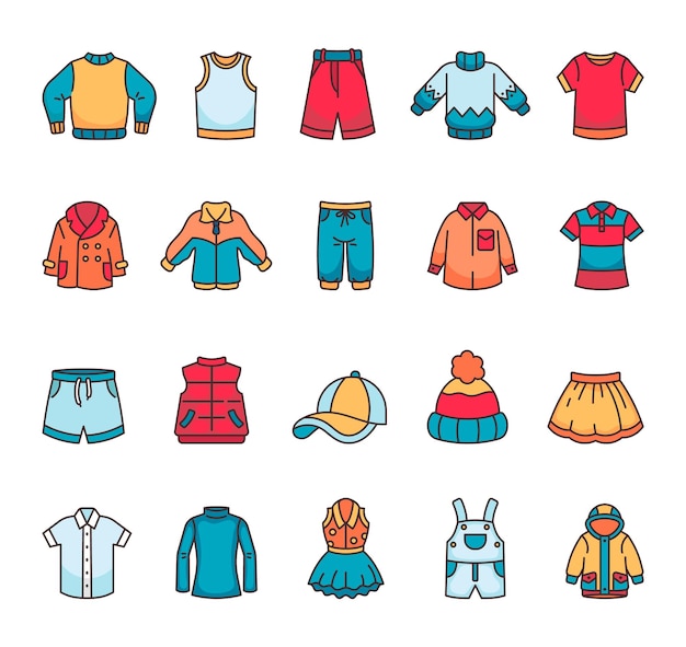 clothes set featuring a variety of stylish fashion