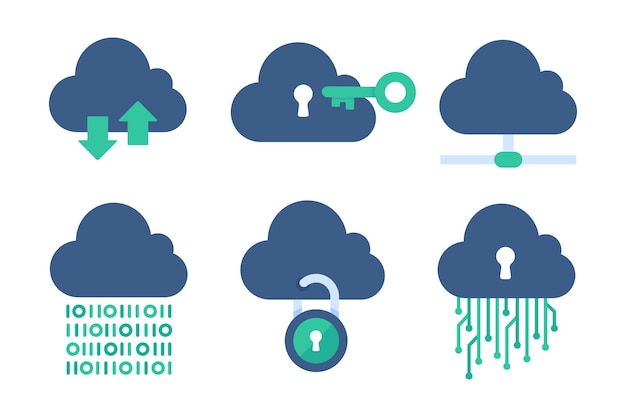 Cloud computing el candado que bloquea las nubes el concepto de prevención de pérdida de datos en la red