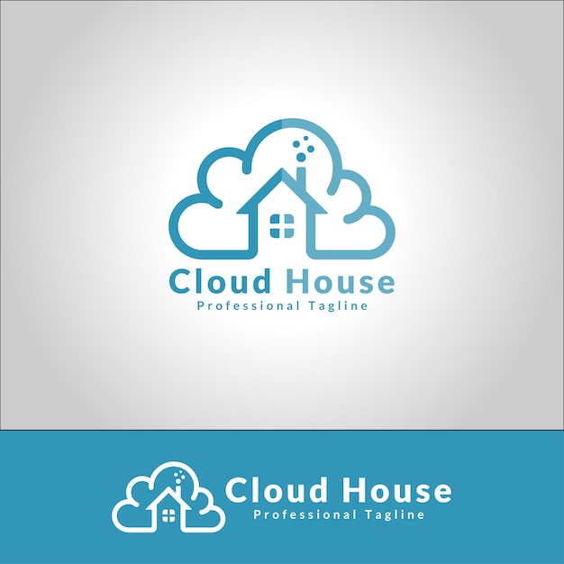 Cloud House Logo Vector