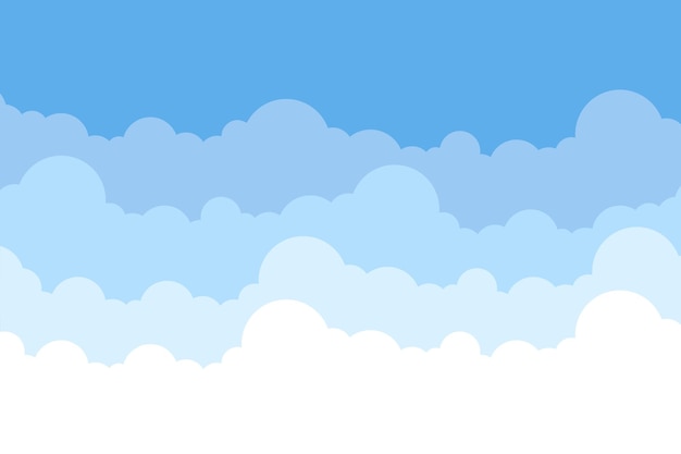 Clouds Flat Style Background