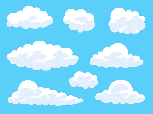 Clouds Set of cloud cartoon illustration
