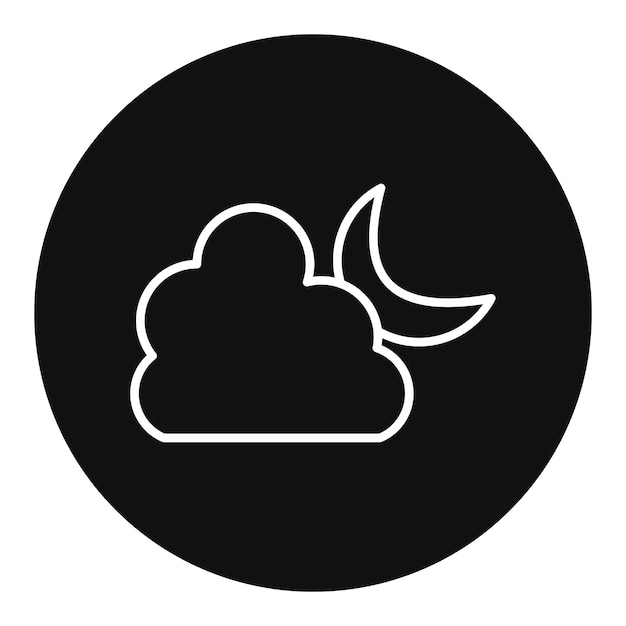 Vector cloudy night vector illustration