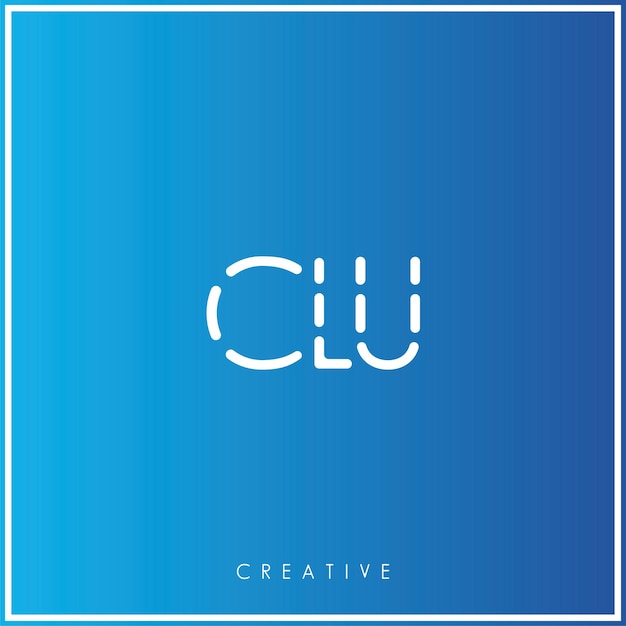 CLU Premium Vector último diseño de logotipo Diseño creativo de logotipo Ilustración vectorial Logotipo mínimo Monograma