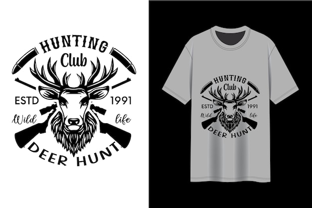 Vector club de caza vida salvaje cacería de ciervos