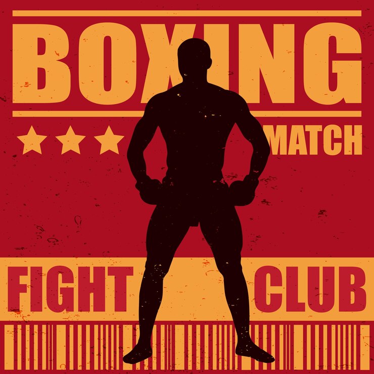Vector club de lucha de boxeo medios sociales ilustración vectorial de plantilla de publicación