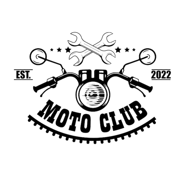 Club de motocicletas, plantillas de logotipos retro, Super Motoclub Vintage Badges Vecto.