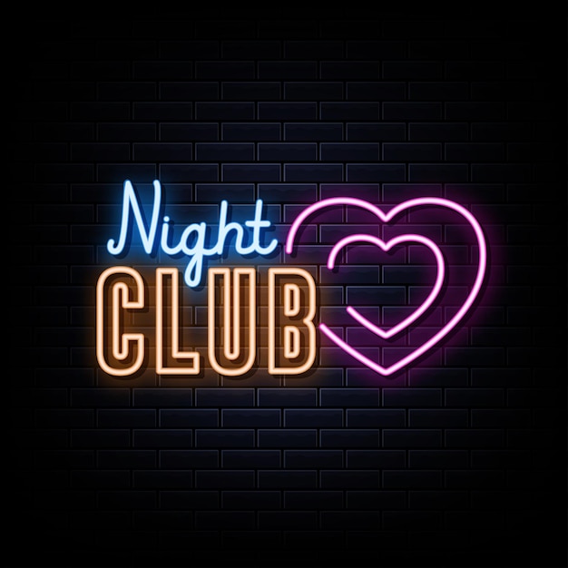 club nocturno letrero de neón estilo neón