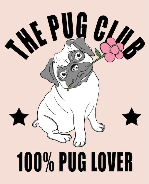 Vector el club de los pugs