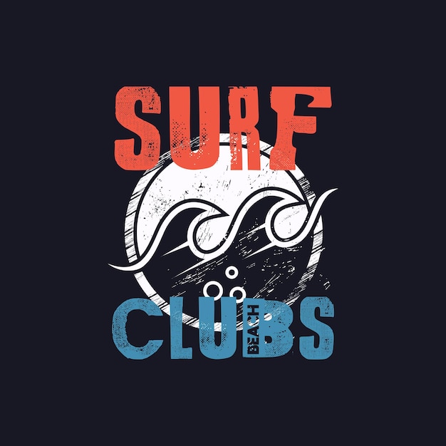 Vector clubes de surf ilustración vectorial camiseta de playa gráficos impresos carteles pancartas volantes postales