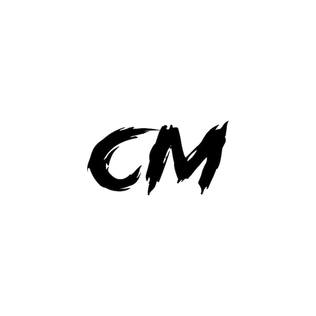 CM monograma logotipo diseño carta texto nombre símbolo monocromo logotipo alfabeto carácter simple logotipo