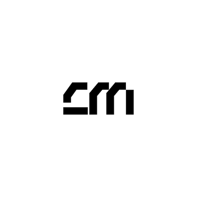 CM monograma logotipo diseño carta texto nombre símbolo monocromo logotipo alfabeto carácter simple logotipo