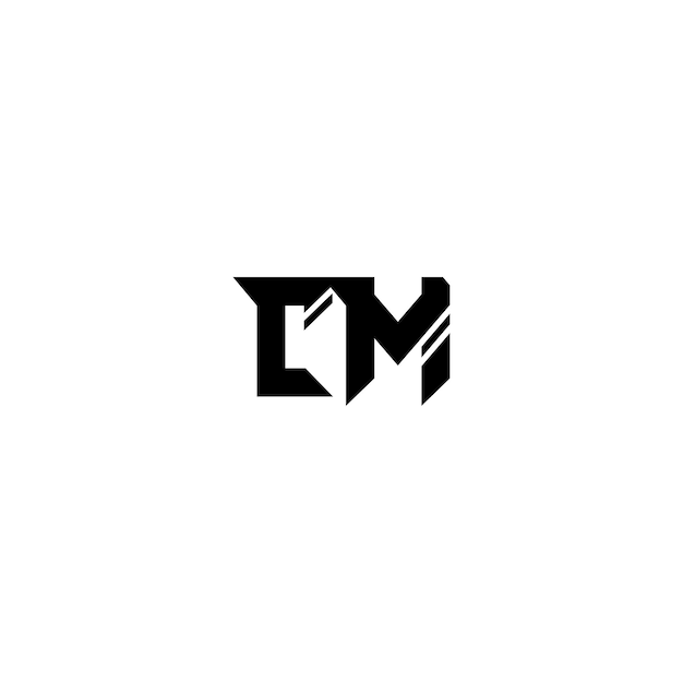 CM monograma logotipo diseño carta texto nombre símbolo monocromo logotipo alfabeto carácter simple logotipo