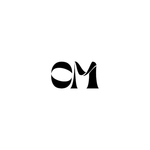 CM monograma logotipo diseño carta texto nombre símbolo monocromo logotipo alfabeto carácter simple logotipo