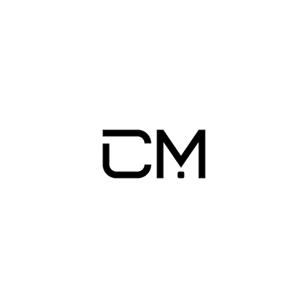 CM monograma logotipo diseño carta texto nombre símbolo monocromo logotipo alfabeto carácter simple logotipo