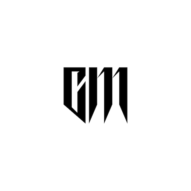 CM monograma logotipo diseño carta texto nombre símbolo monocromo logotipo alfabeto carácter simple logotipo