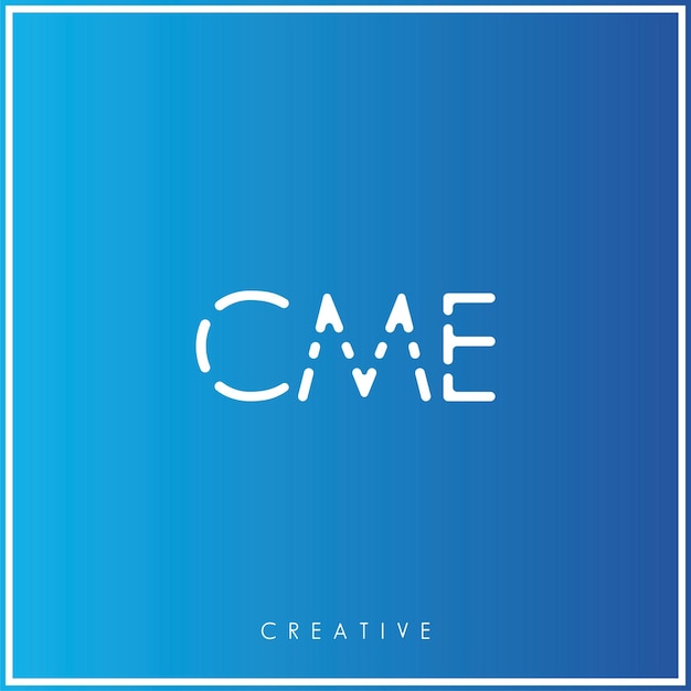 CME Premium Vector último diseño de logotipo Diseño creativo de logotipo Ilustración vectorial Logotipo mínimo Monograma