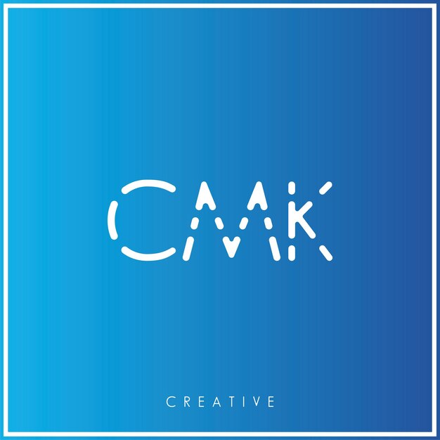 CMK Premium Vector último diseño de logotipo Diseño creativo de logotipo Ilustración vectorial Logotipo mínimo Monograma