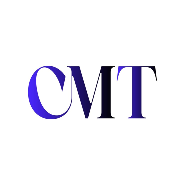 Vector cmt creative initial modern minimalist timeless negative space monogram business logo design